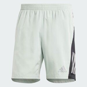 adidas Men's Own The Run 7" Running Shorts -- Silver/Black -- Large